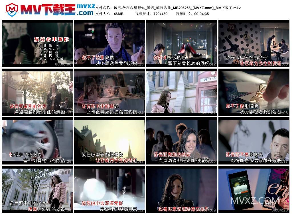 流苏-放在心里想你_国语_流行歌曲_MB205263